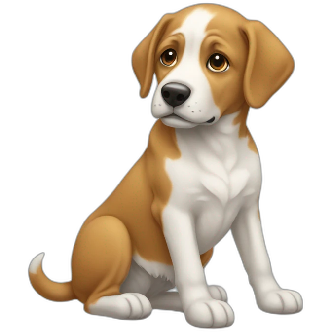 Un chien sur un chien emoji
