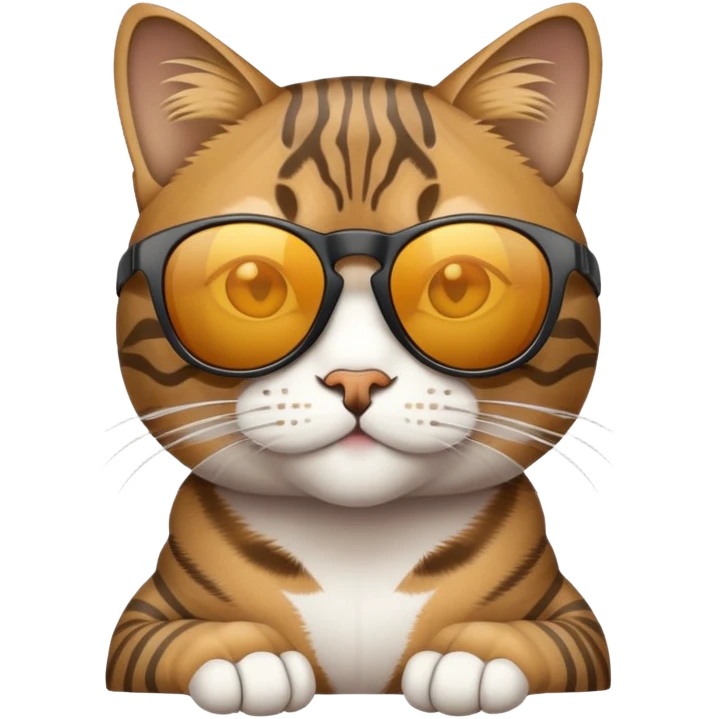 Cool cat wearing sunglasses Oakley  emoji