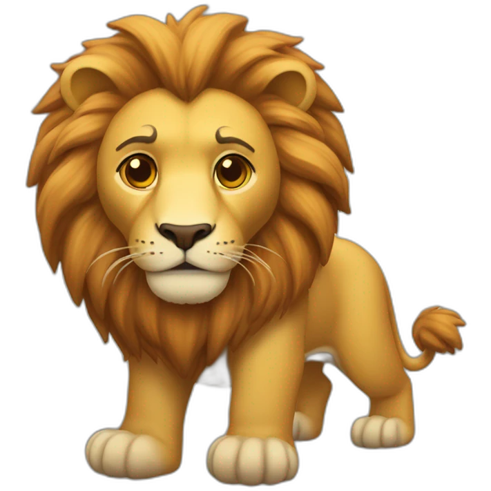 Caca sur un lion emoji