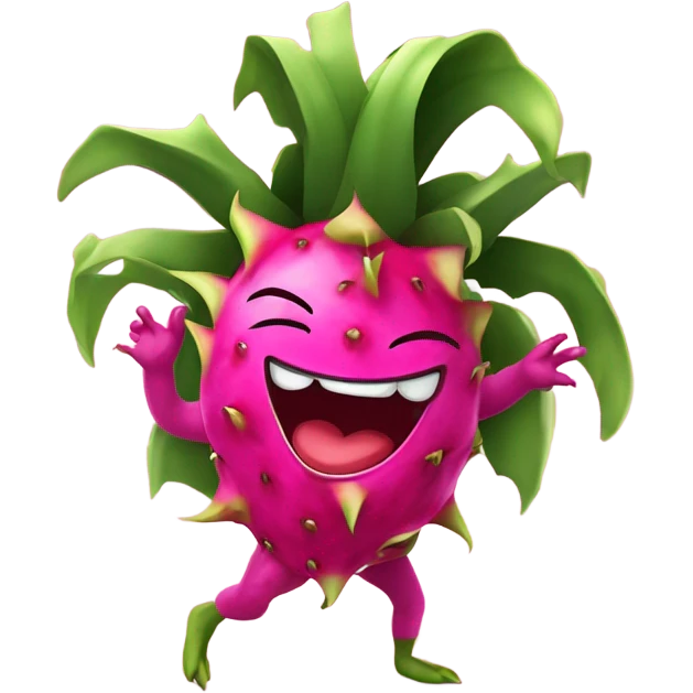 Dancing dragon fruit emoji