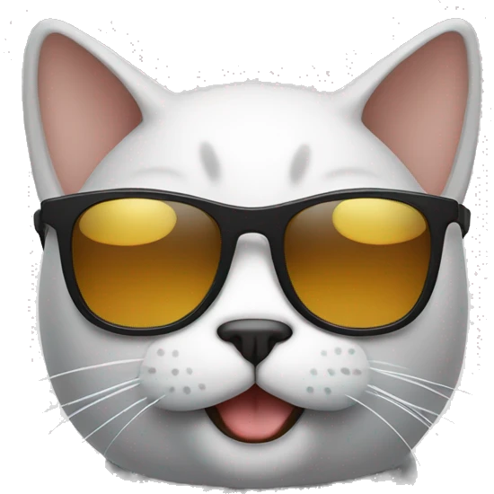 Cat with sunglasses emoji