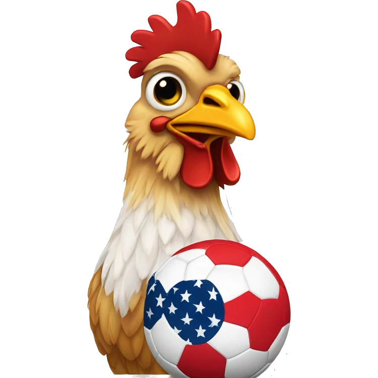 U.S.A. soccer player chicken emoji