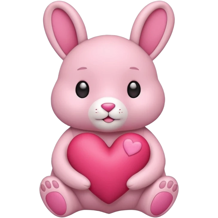 A labubu holding a heart emoji