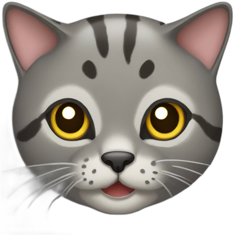 brindle grey cat emoji