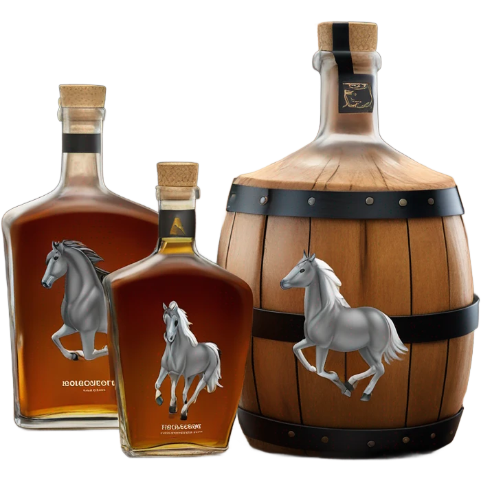 Bluegrass with horses and Burbon  emoji