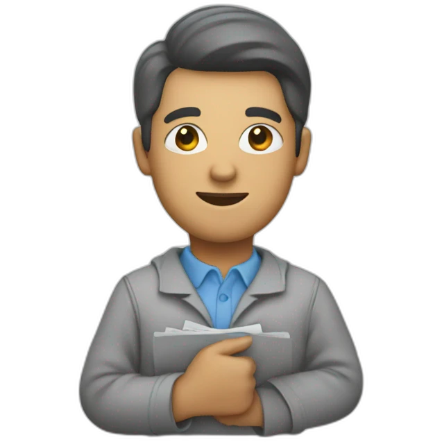 person with a blueprint in hands emoji