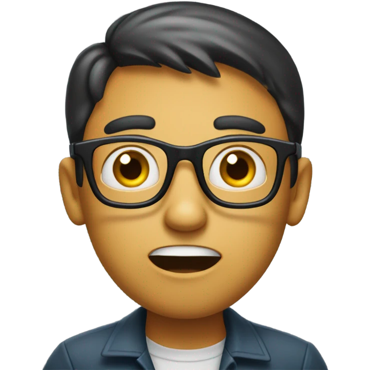Taking glasses surprised emoji