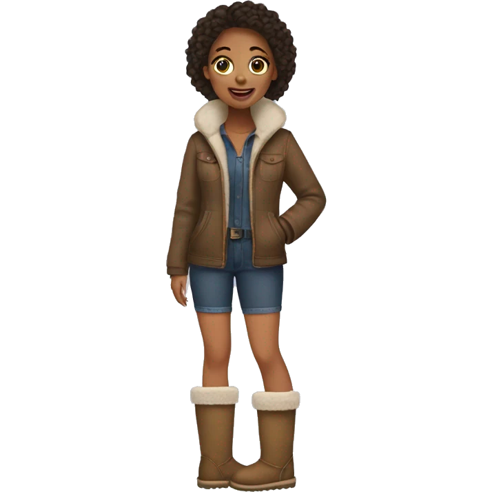 Girl with uggs emoji