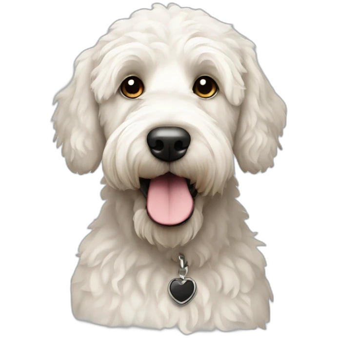 white-labradoodle-with-black-patch-around-left-eye emoji