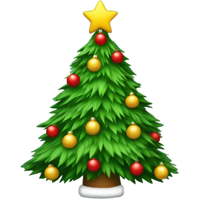 Christmas tree with Santa hat emoji
