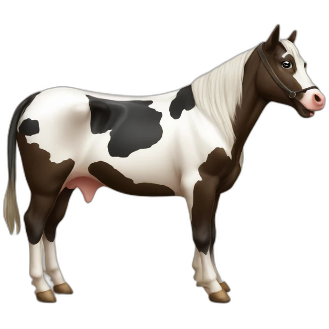 Vache sur cheval emoji