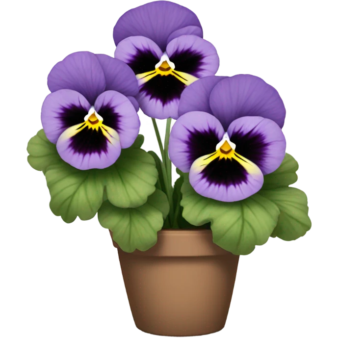 Light purple pansies  emoji