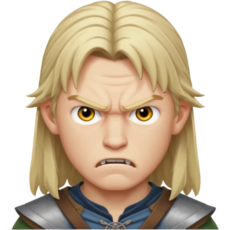 thorfinn angry face Kid Long hair  emoji