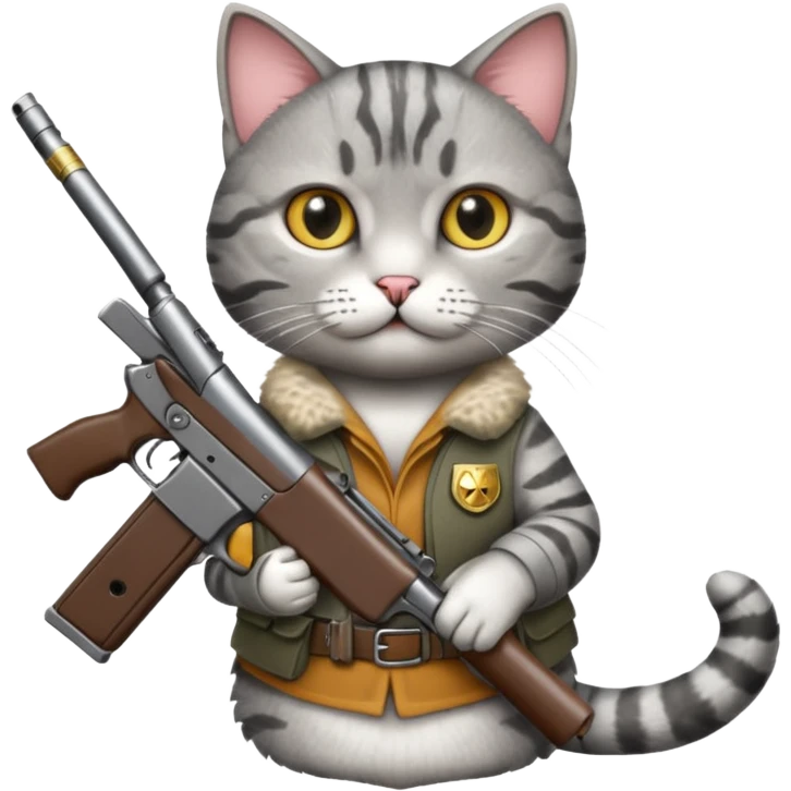 CAT with a gun  emoji