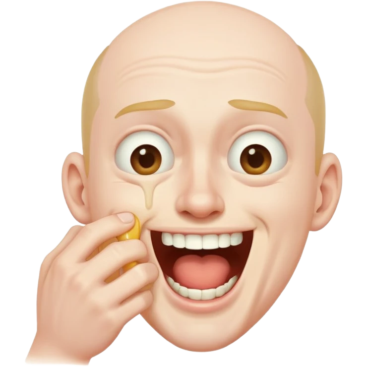 man choking himself laughing  emoji