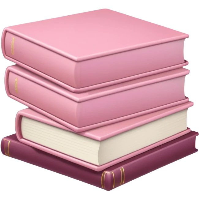 Light pink book stack emoji