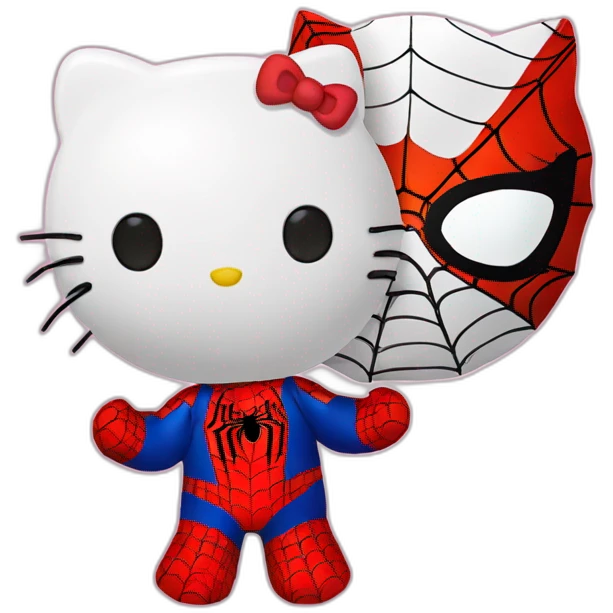Hello kitty and spiderman emoji
