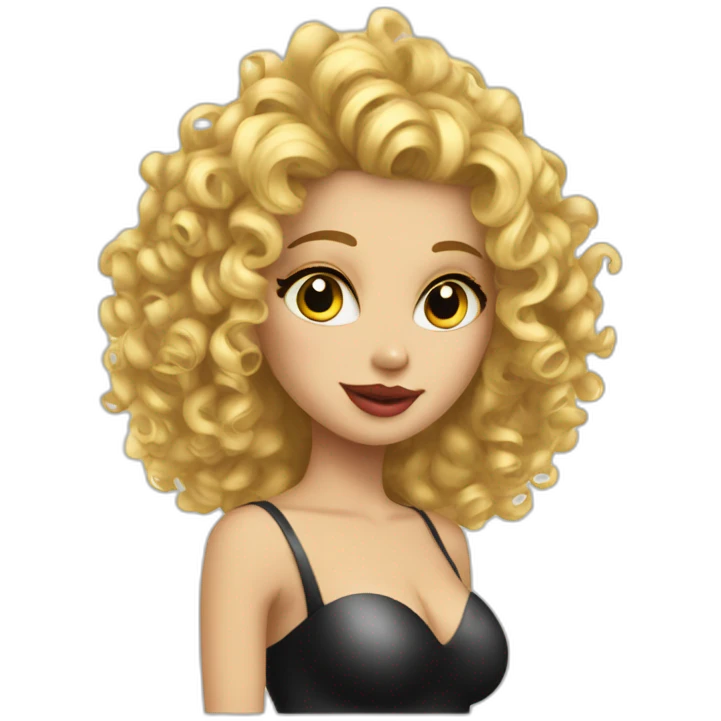 curly-blonde-miss-latex-dress emoji