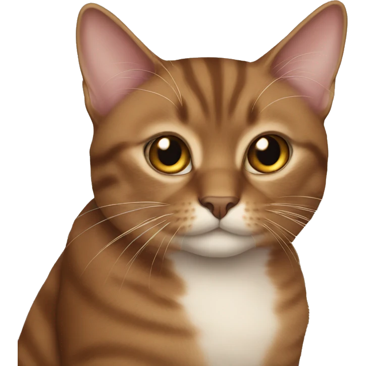 close up of brown cat emoji