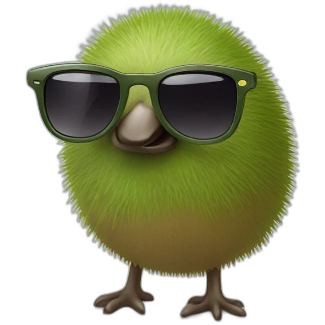 Kiwi with sunglasses emoji