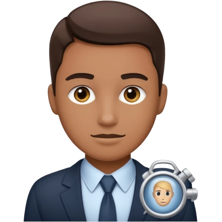 Can you create an image (VERY SIMPLE) of an agent and under it, have the text "Company Update Agent"? This will be overlayed onto my video to show that there is an agent working. Make it very simple and looks like it's great for backgrounds information emoji