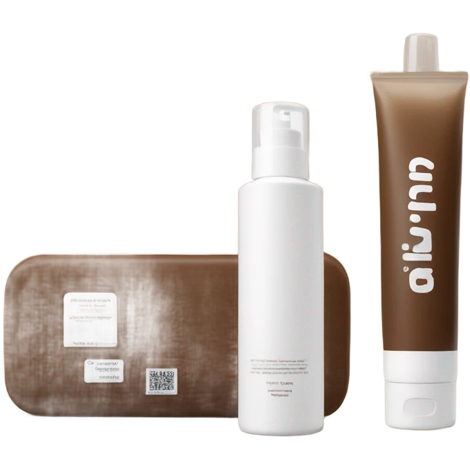 slim brown oil cleanser bottle with white label and white pump emoji