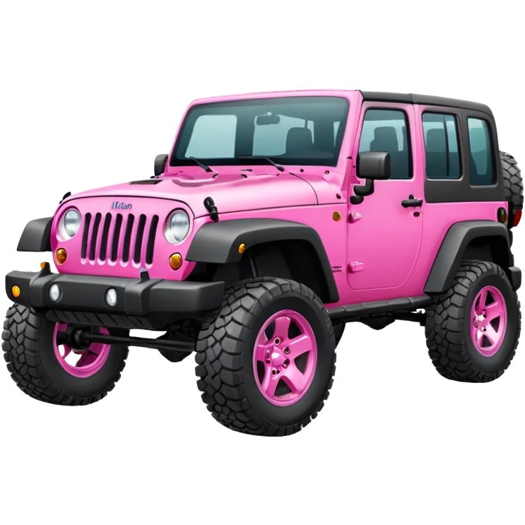 Pink jeep wrangler 4 door emoji