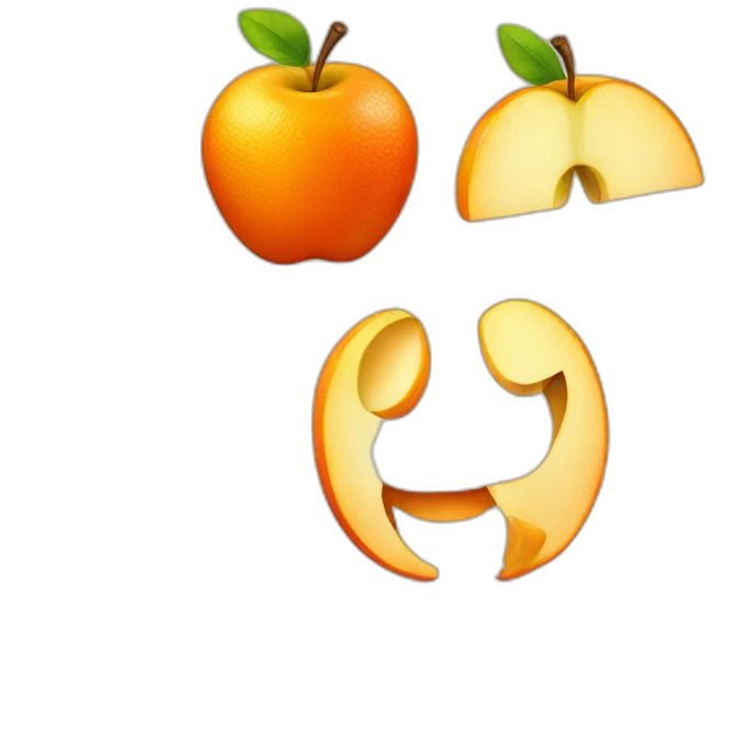 apple and orange emoji