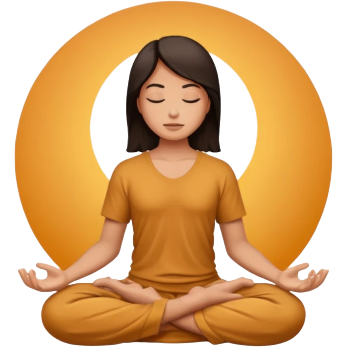 meditating (dark hair) emoji
