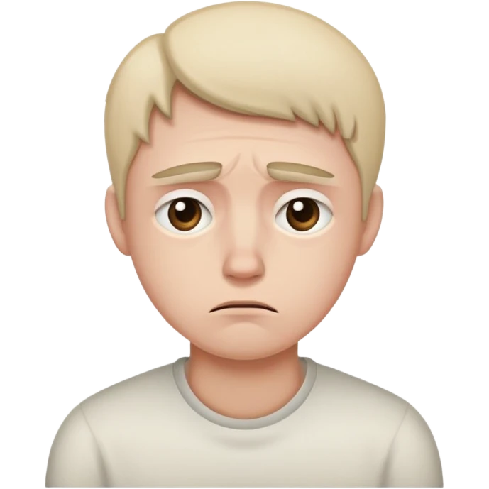 Super depressed and exhausted emoji