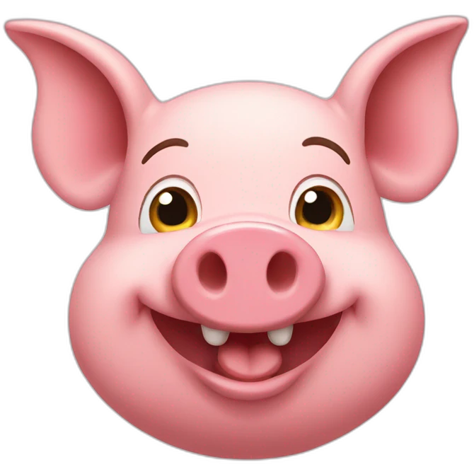Pig smiling emoji
