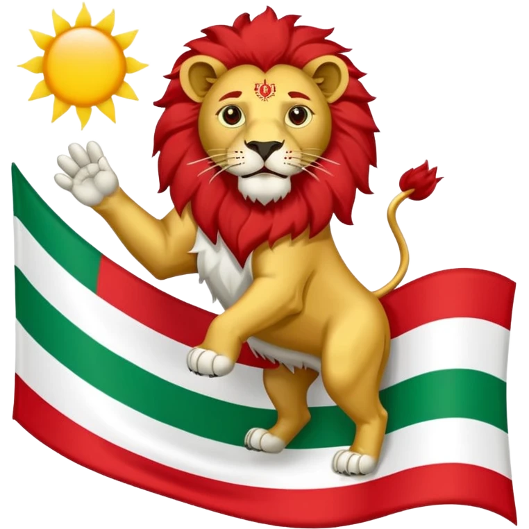 Iranian flag when javid shah was in power emoji