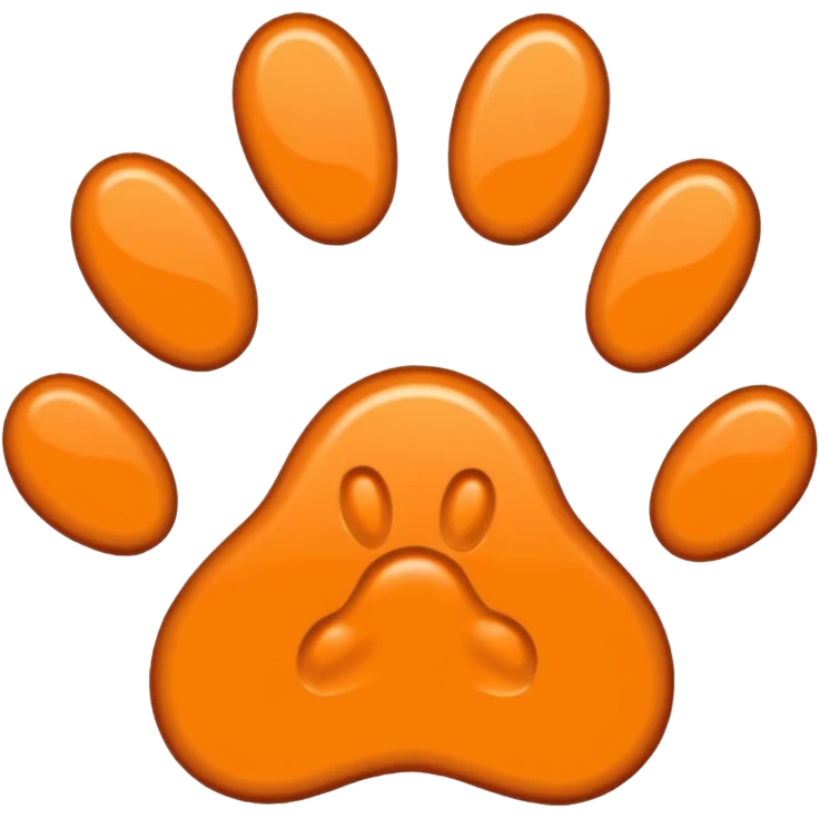a light orange pawprint emoji