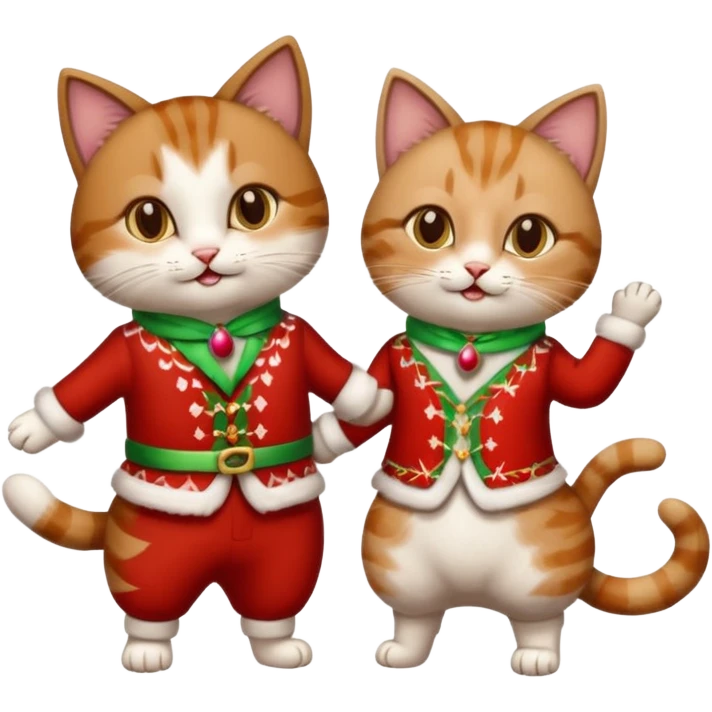 Cats couple salsa dancing  emoji