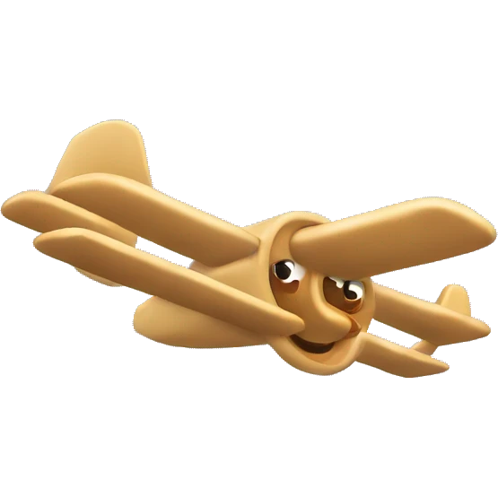 Breadstick flying in a plane emoji