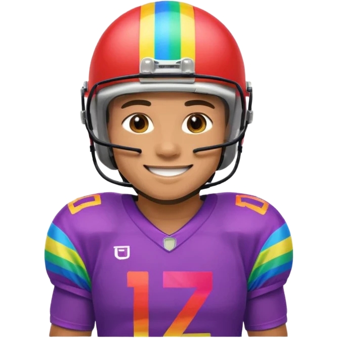 A LGBTQ football player more LGBTQ  emoji