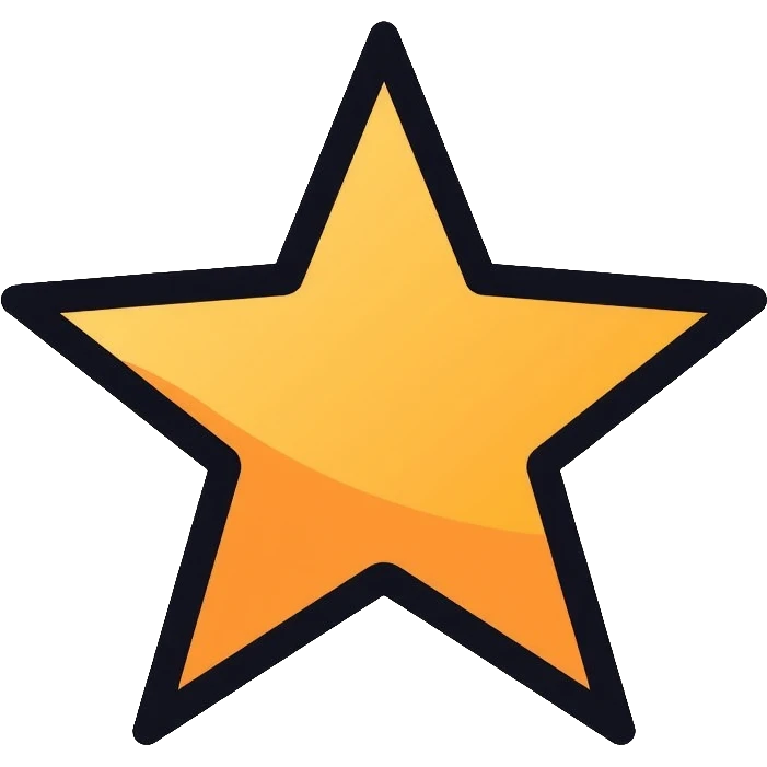 aesthetic star with clean lines emoji