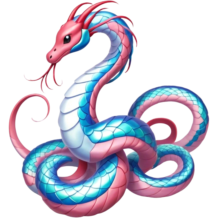 Milotic-Dragonair-hybrid, full body emoji