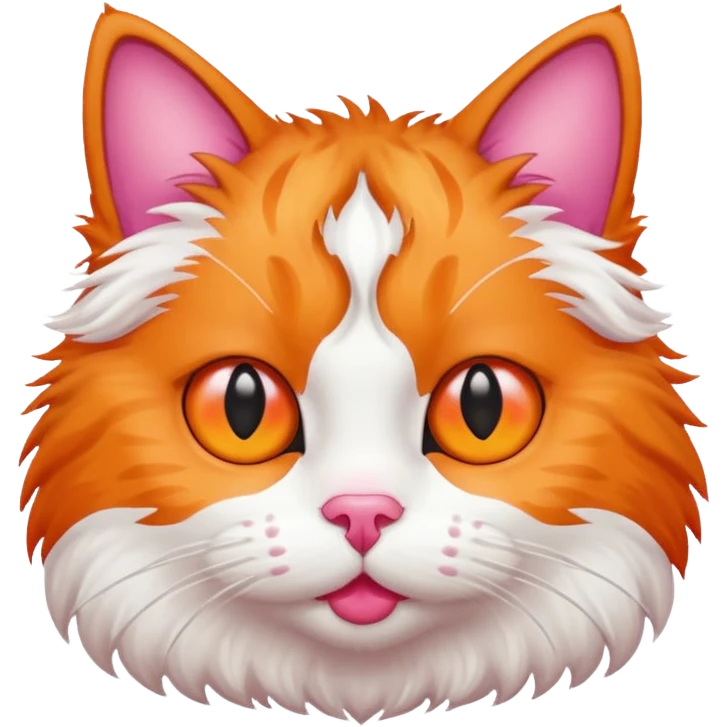 A stupid cat with every eye facing the opposite direction emoji