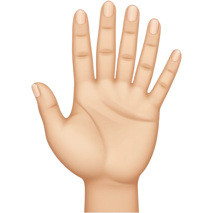 Make a hand (skin complexion) with 4 fingers up, with the thumb tuck in. emoji