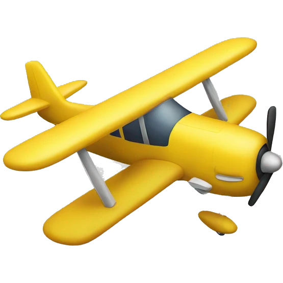 a smile yellow plane emoji