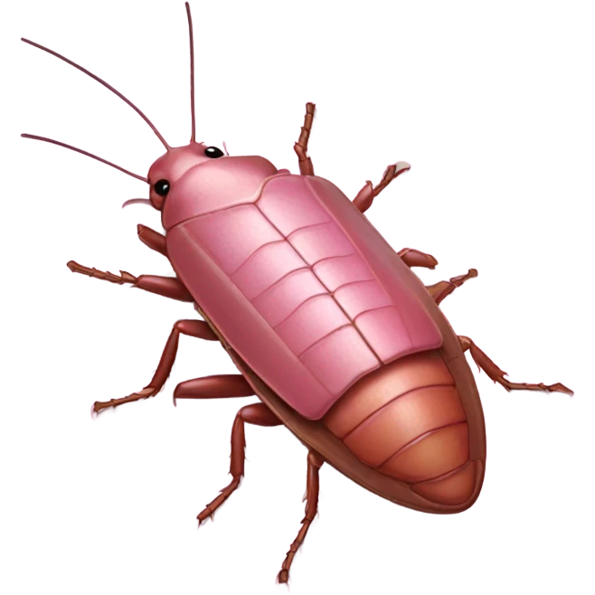 Pink cockroach emoji
