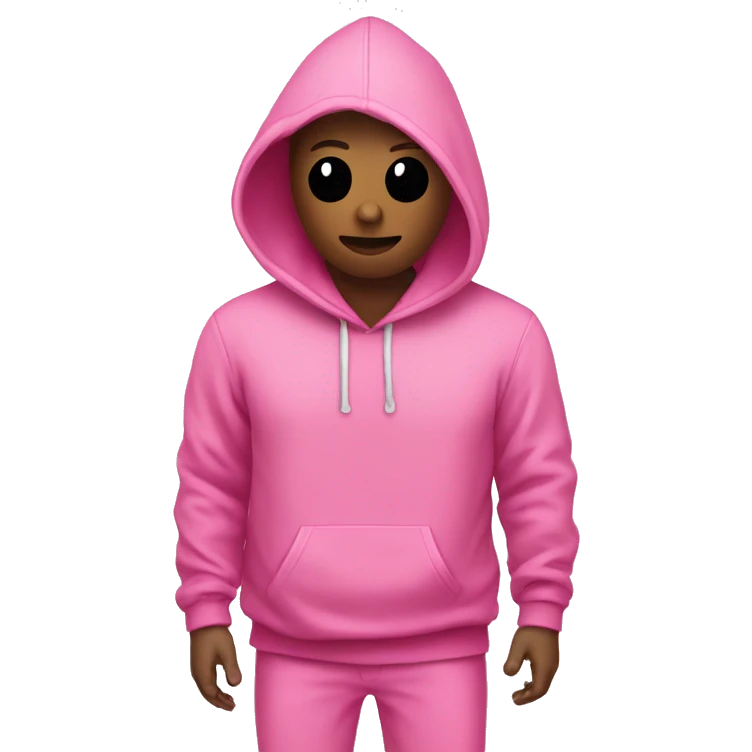 bot with pink hoodie without body emoji