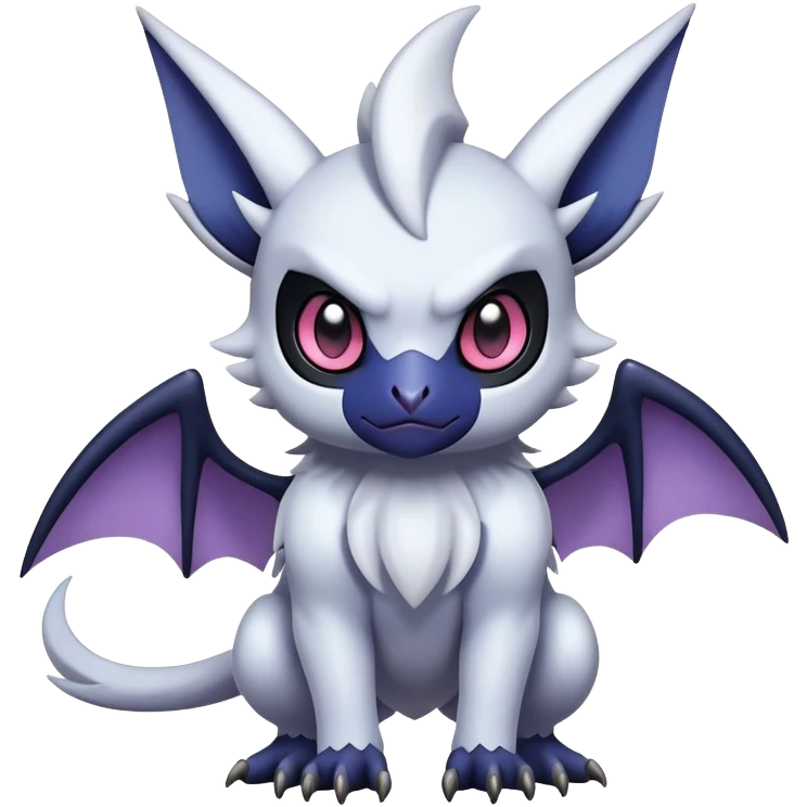 Edgy Cool Kawaii Noibat-Absol-Pokemon Full Body emoji