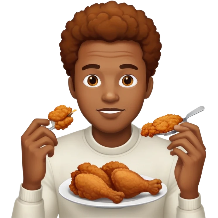 black guy fried chicken  emoji
