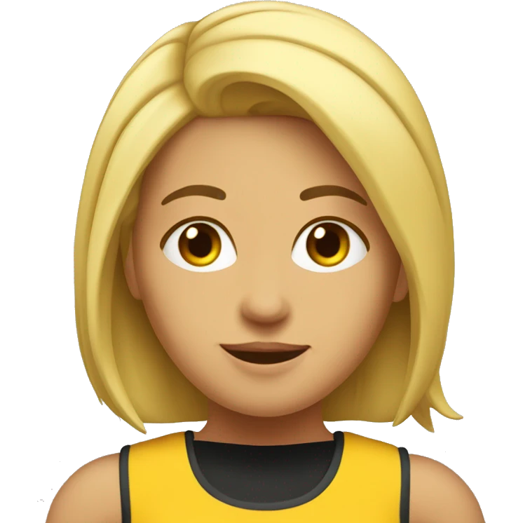 Abeja mujer rubia ejercicio  emoji