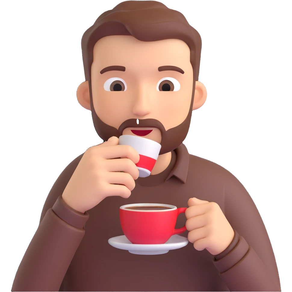 man drinking coffee emoji