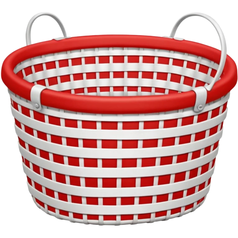  empty wicker basket with picnic cloth in it emoji