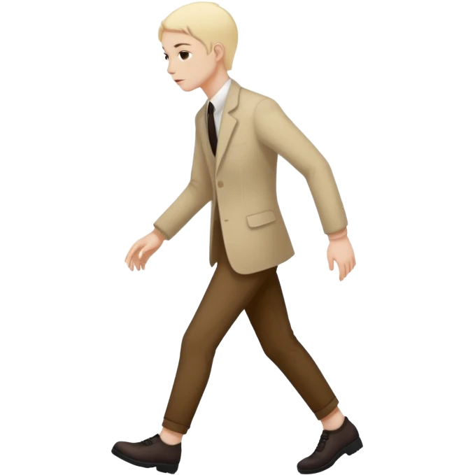 Character stepping out of their own shadow emoji