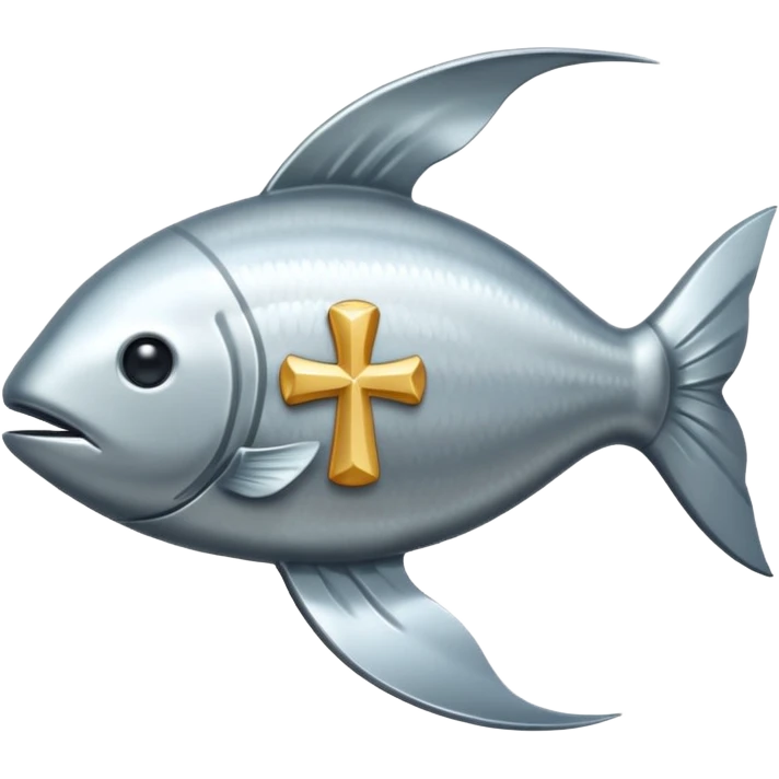 fish symbol Ichthys, Christian symbol emoji